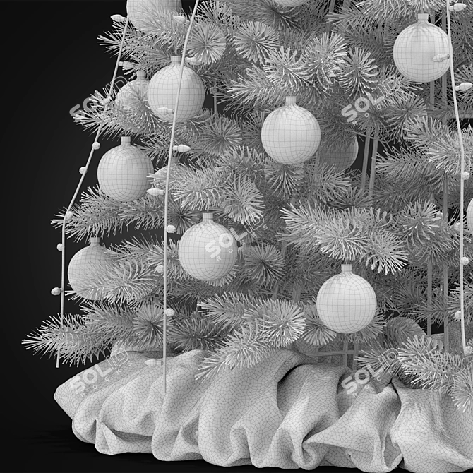 Festive Fir: 877,594 Poly & Vert Christmas Tree 02 3D model image 4
