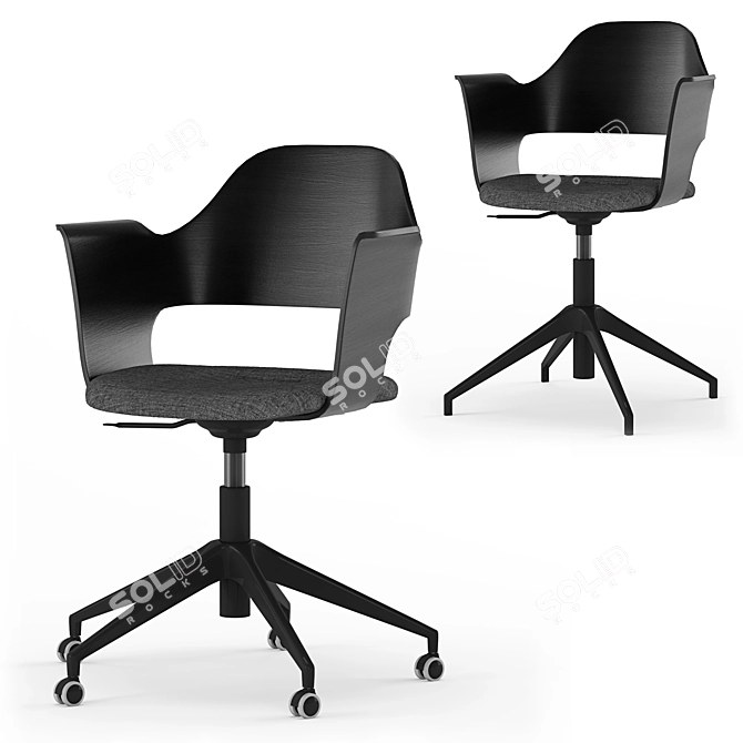 Ergonomic Fjällberget Chair - Ikea 3D model image 2