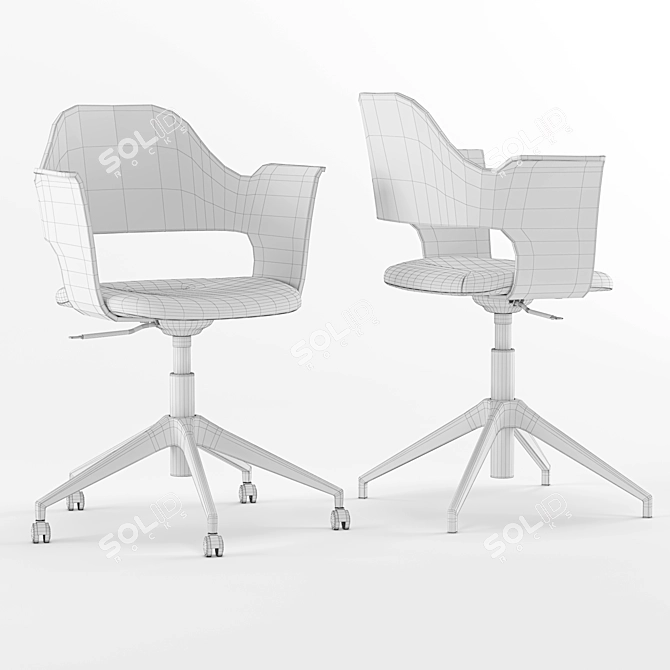 Ergonomic Fjällberget Chair - Ikea 3D model image 4