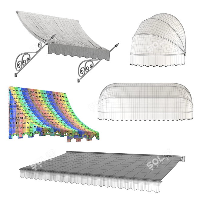 Versatile Awning Kit: vol.08 3D model image 4