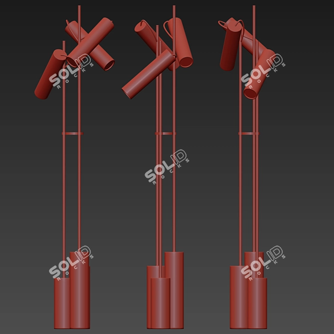 Sleek Modern Floor Lamp 3D model image 2