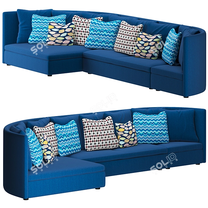 Luxurious Mangold Sofa 3D model image 1