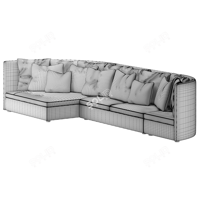 Luxurious Mangold Sofa 3D model image 2