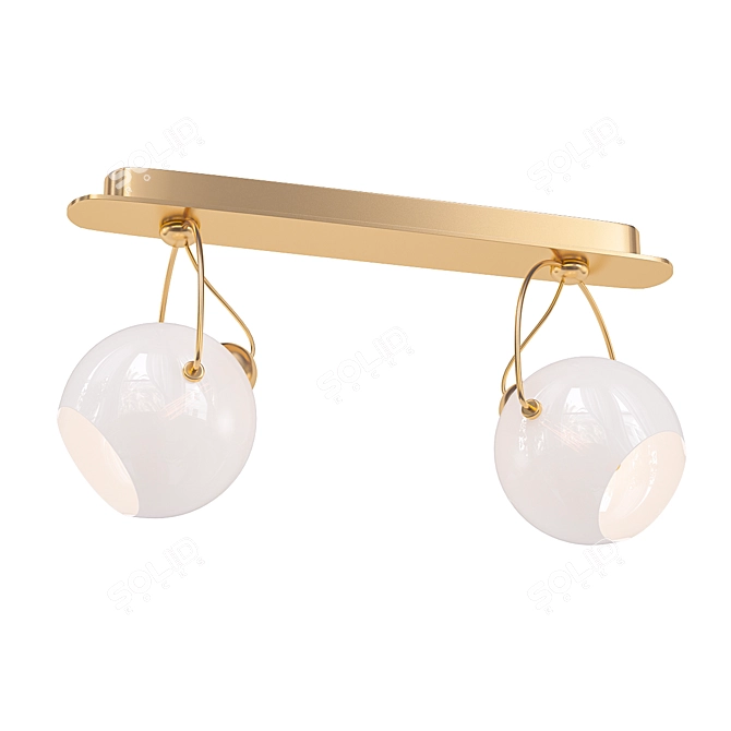 Elegant Beluga White Ceiling Light 3D model image 1
