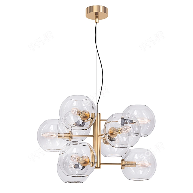 Lussole Loft Flaming Pendant Light 3D model image 1
