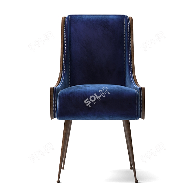 Modern Blue Harbor Side Chair: Stylish and Comfortable 3D model image 2