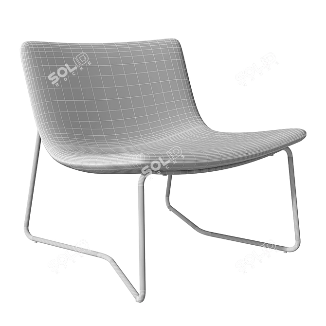 Customizable Lucierne Accent Chair 3D model image 4