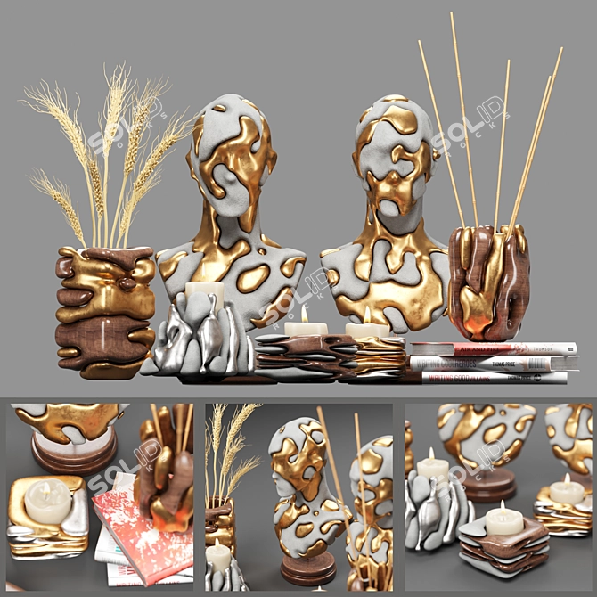 Versatile Decor Set: 30 Parts 3D model image 1