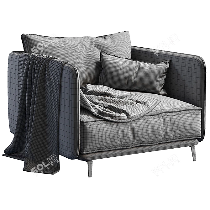 Modern Comfort Armchair K2 3D model image 5