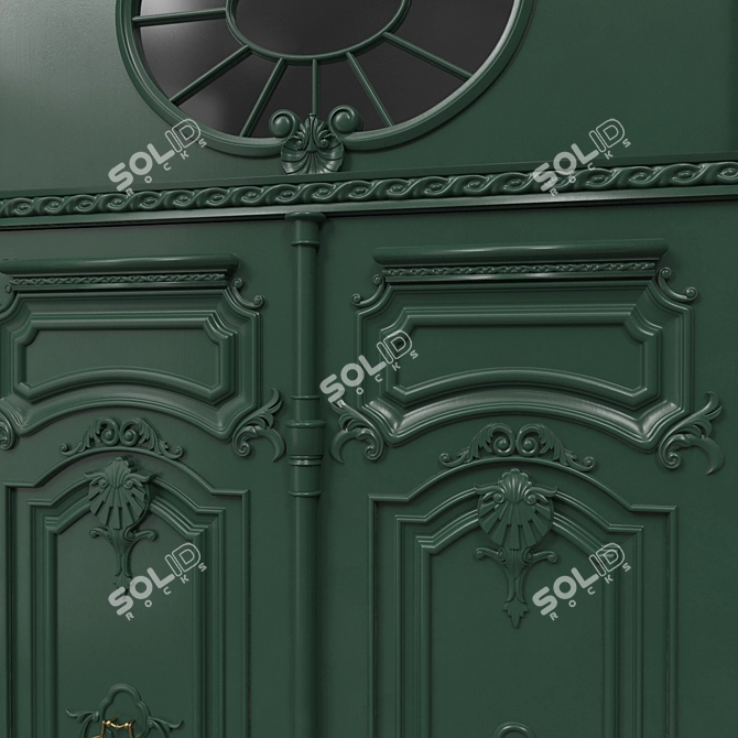 Classic Elegant Door - 2100x3500mm 3D model image 3