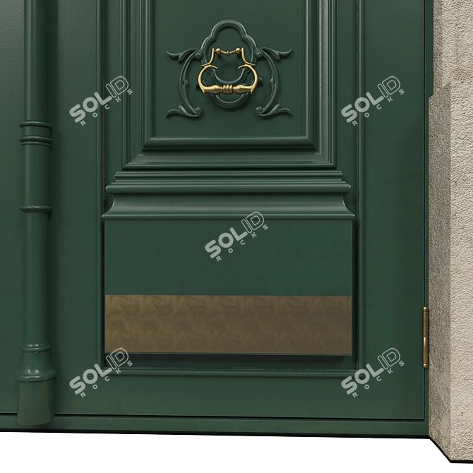 Classic Elegant Door - 2100x3500mm 3D model image 4
