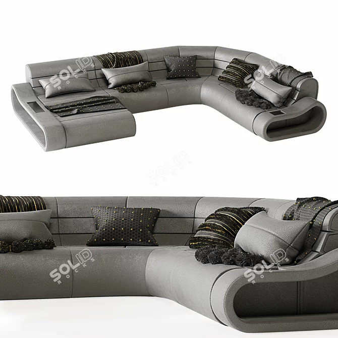 Dreamy Comfort Sofa - Cozy and Spacious 3D model image 2