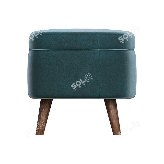 Easily Customizable Lulu Ottoman 3D model image 3