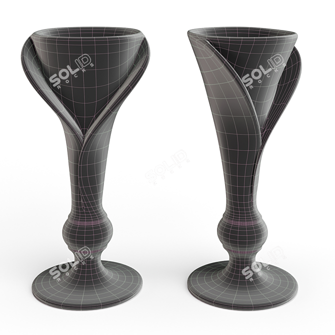 Giorgio Collection Atena Vase: Elegant Ceramic Beauty 3D model image 3