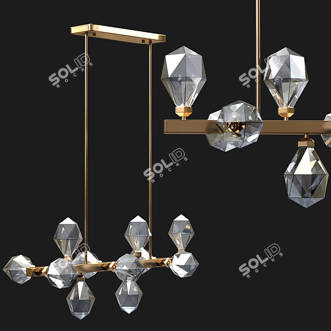 Elegant LISERNO Chandelier by Romatti 3D model image 2