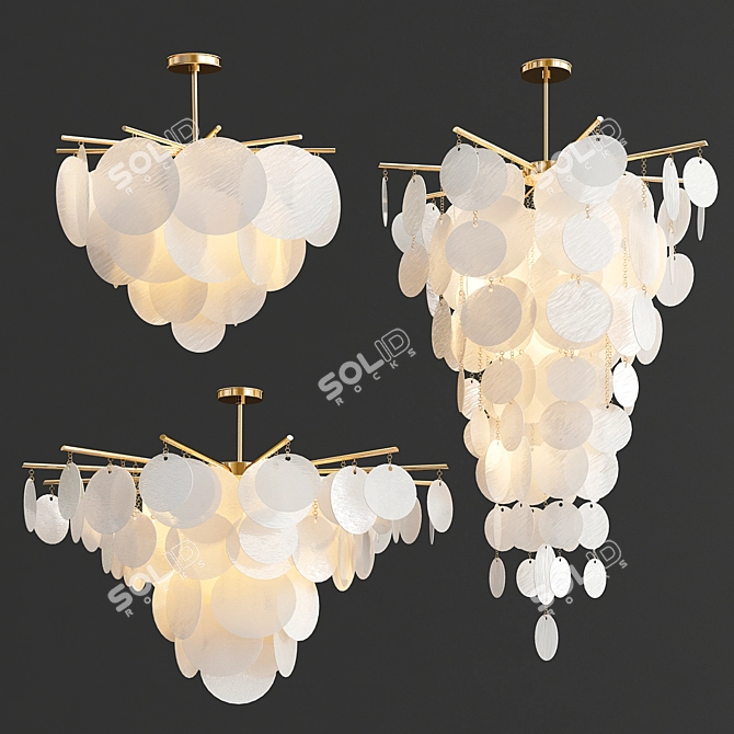 Elegant Nimbus Chandelier Collection 3D model image 1