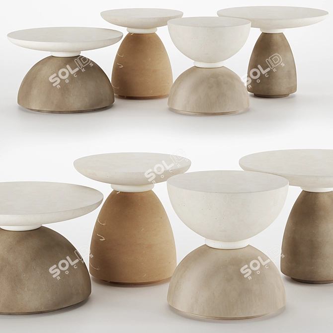 Contemporary GEO Side Table 3D model image 1