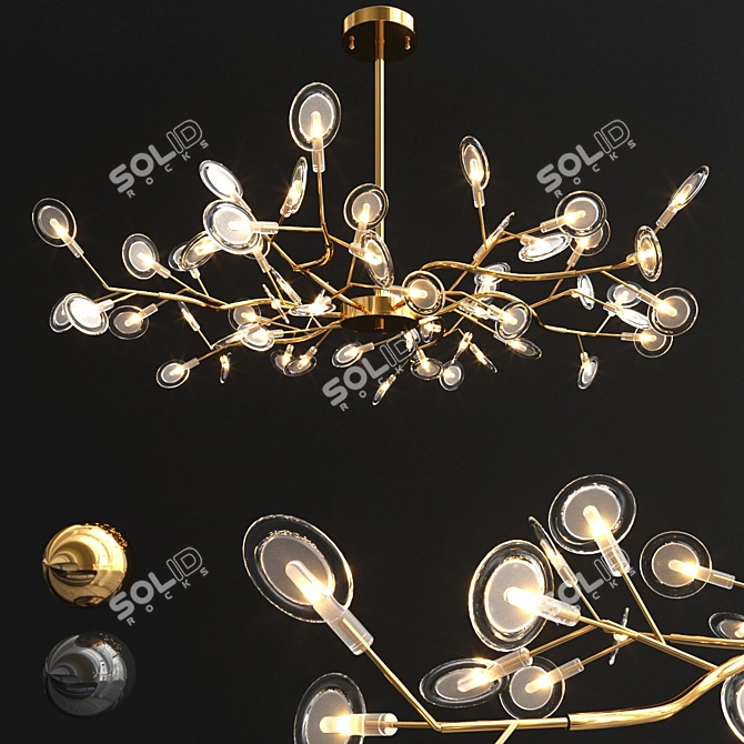 Sleek Firefly Chandelier: Modern Illumination 3D model image 1