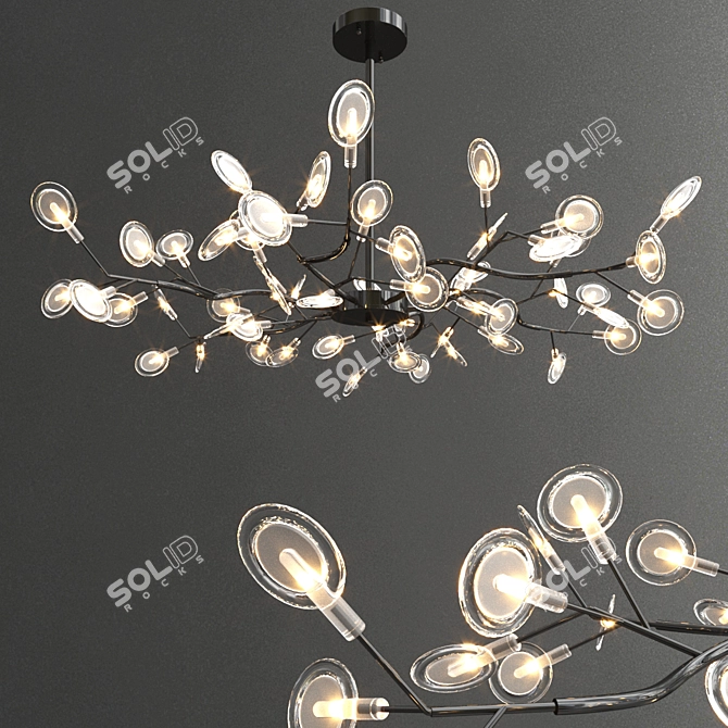 Sleek Firefly Chandelier: Modern Illumination 3D model image 2