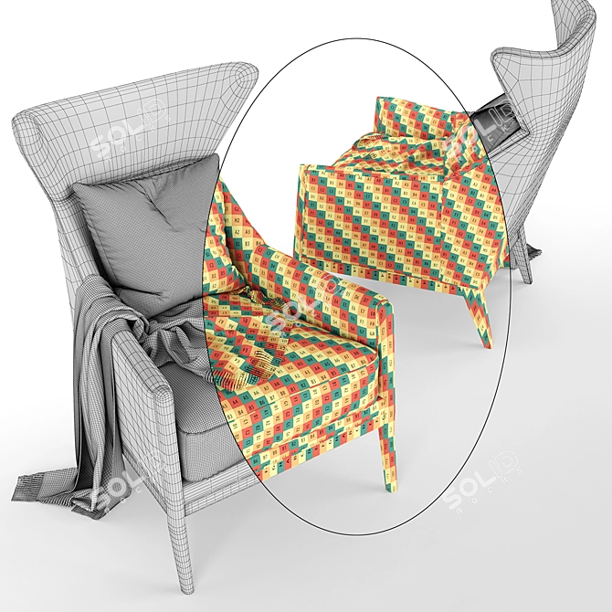 Elegant Caracole Chair - Boundless Comfort 3D model image 5