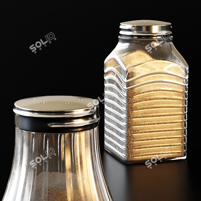 Elegant Salt Shaker Set 3D model image 3