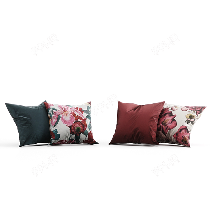 H&M Flower Power Pillow Set 3D model image 1