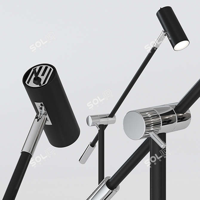 Contemporary Cato Round 07 Floor Lamp 3D model image 2