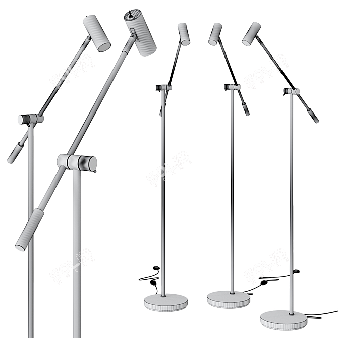 Contemporary Cato Round 07 Floor Lamp 3D model image 3