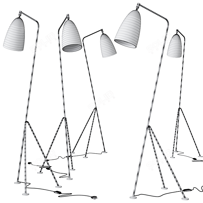 Dynamic Danish Design: Gräshoppa Andorra Red 3D model image 2