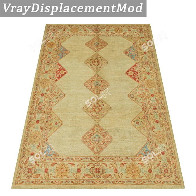 Title: 1952 Vintage Carpet Set 3D model image 3