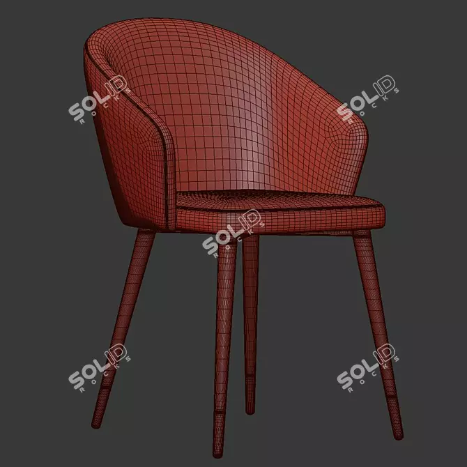 Sleek and Stylish Natuo Dining Chairs 3D model image 5