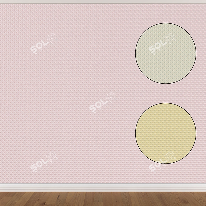 Seamless Wallpaper Set - 3 Colors 3D model image 4