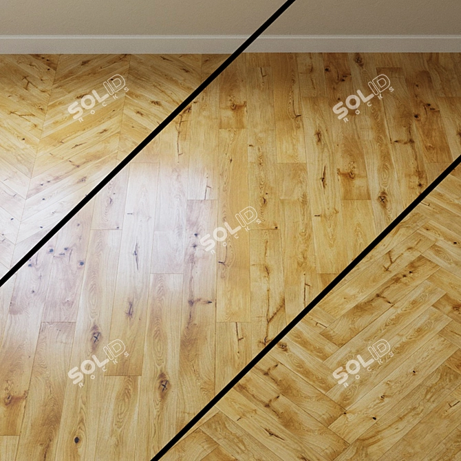 Intense Oak Parquet: Barlinek Senses 3D model image 1