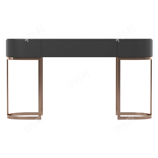 Elegant Italian Art Deco Toilet Table 3D model image 1