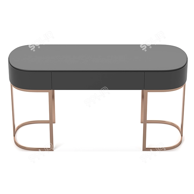 Elegant Italian Art Deco Toilet Table 3D model image 2