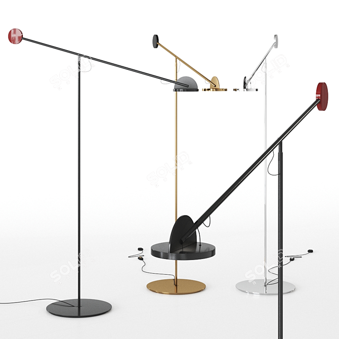 Sleek Copérnica P Floor Lamp by Marset 3D model image 1