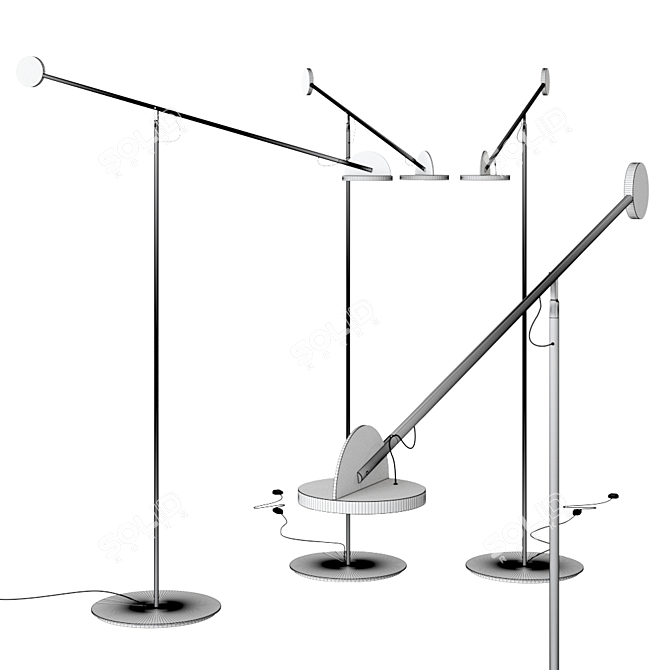 Sleek Copérnica P Floor Lamp by Marset 3D model image 2