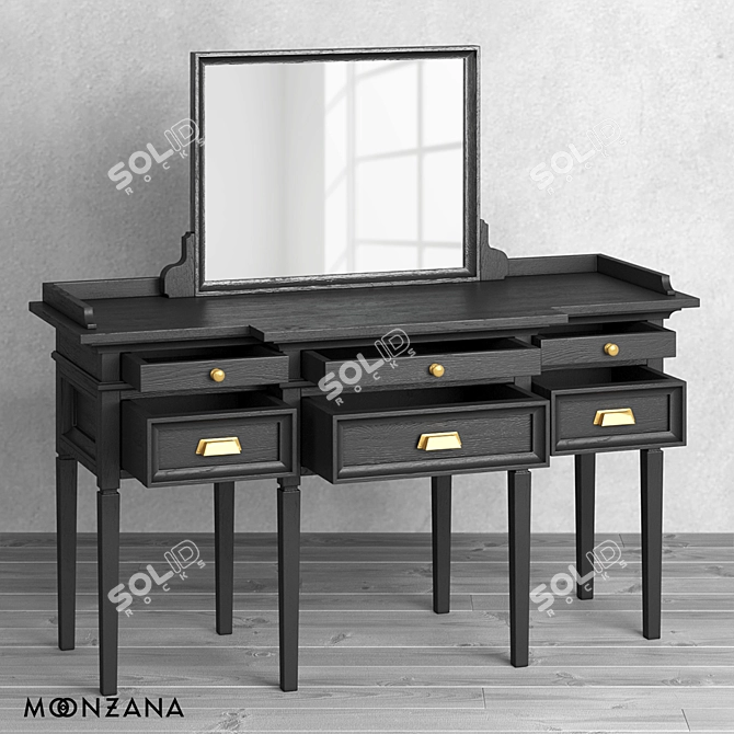 Oldfashion Moonzana Mirror Table 3D model image 3