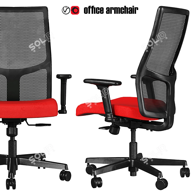 ErgoFlex Modern Office Chair 3D model image 2