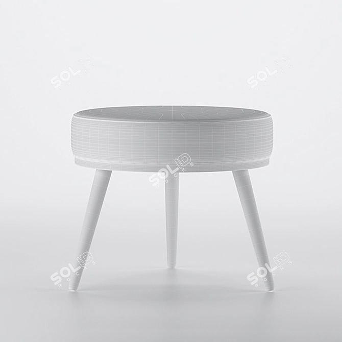 Modern Wood Center Table 3D model image 3