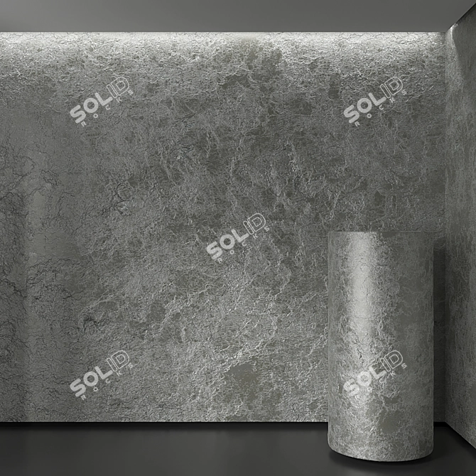 Luxury Plaster Finish: 3D Texture 3D model image 1