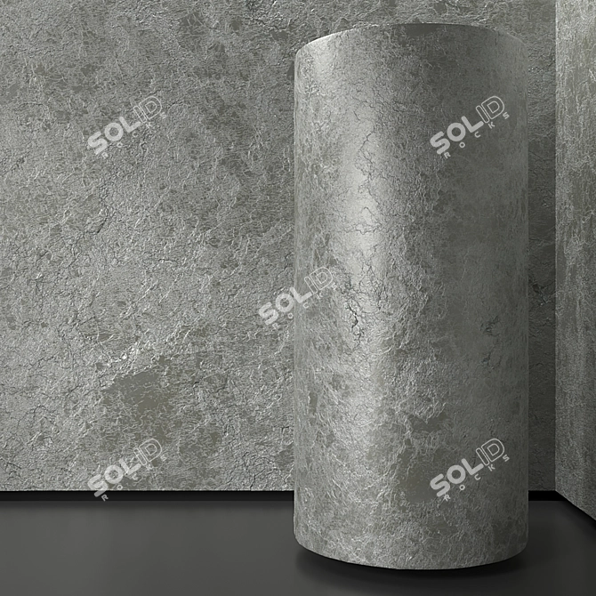 Luxury Plaster Finish: 3D Texture 3D model image 2