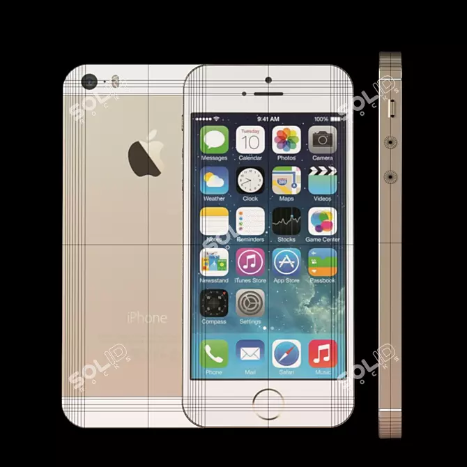 Polyphone iPhone 5s AR Game Model 3D model image 6