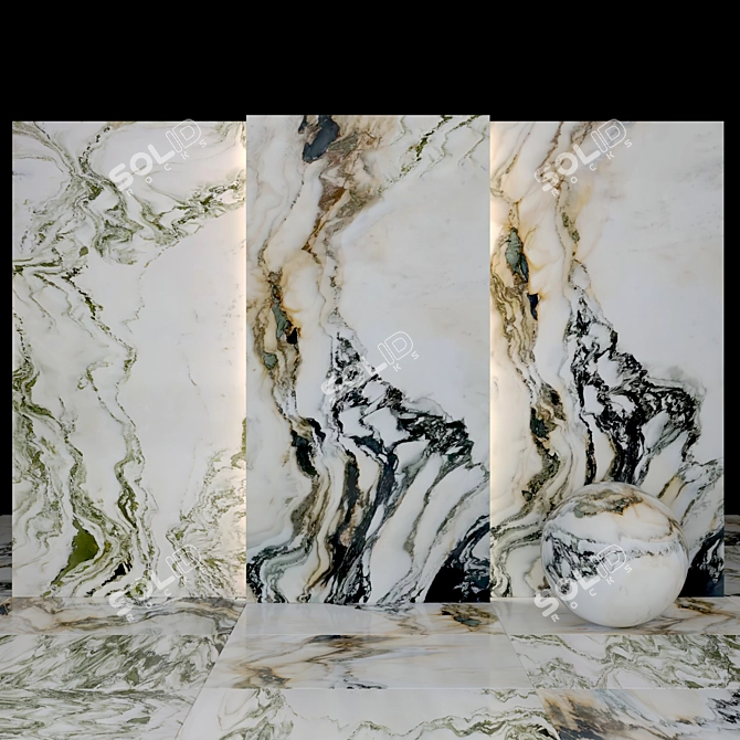 Exquisite Landscape Marble Collection 3D model image 1