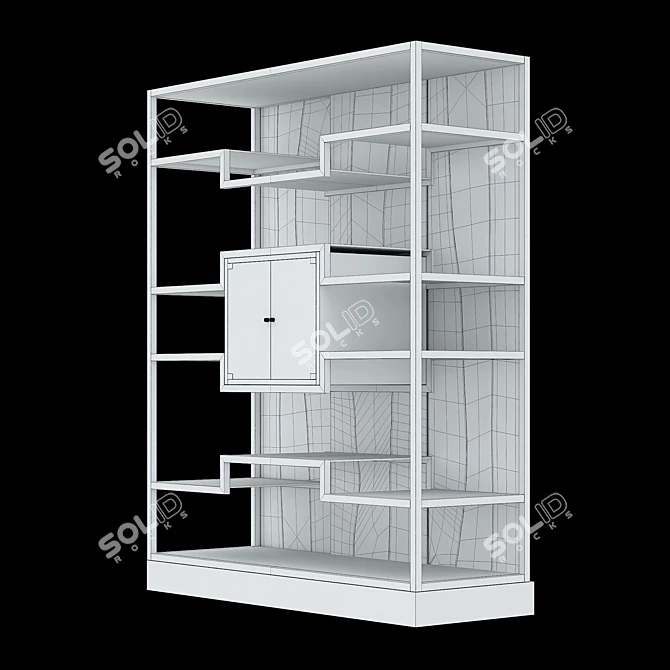 Luxdesign Shelving - Elegantly Crafted Metal, Glass, and Wood Shelf 3D model image 4