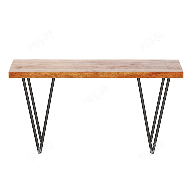 CB2 Dylan 36" Acacia Bench - Timeless and Versatile 3D model image 2