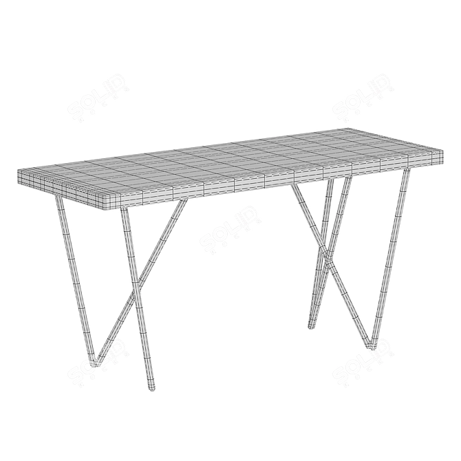 CB2 Dylan 36" Acacia Bench - Timeless and Versatile 3D model image 3