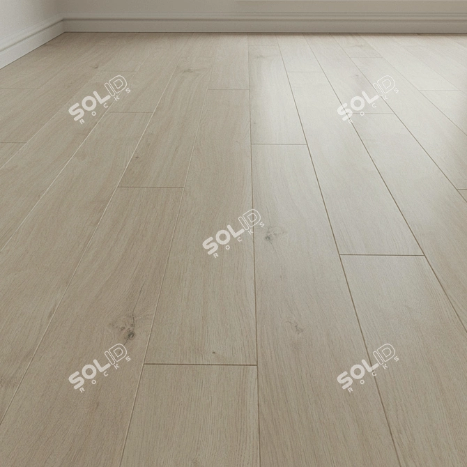 Title: Premium Laminate Parquet Board 3D model image 1