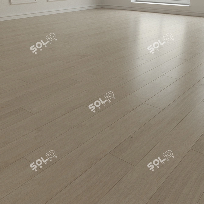 Title: Premium Laminate Parquet Board 3D model image 2