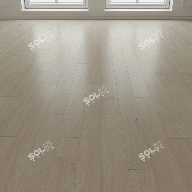 Title: Premium Laminate Parquet Board 3D model image 3